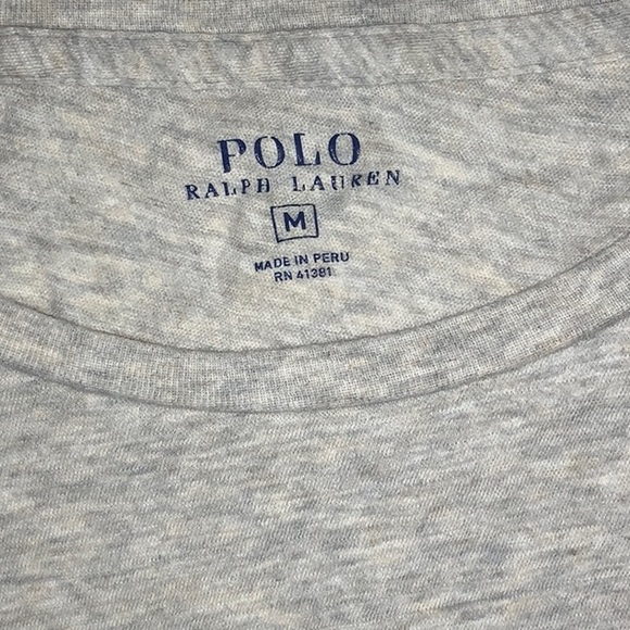 NWOT Polo Ralph Lauren Cotton Long Sleeve Tee - Gray - Size M - Picture 2 of 4
